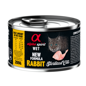 Повнораціонний вологий корм Alpha Spirit Rabbit Sterilized з кроликом для стерилізованих котів 200 г (as311315)
