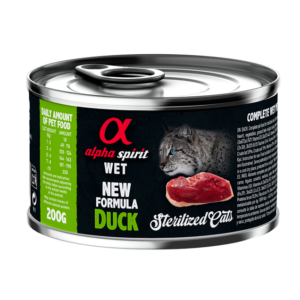 Повнораціонний вологий корм Alpha Spirit Duck Sterilized з качкою для стерилізованих котів 200 г (as311155)