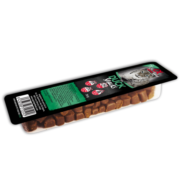 Ласощі для котів Alpha Spirit Snacks напіввологі беззернові кубики з качки 35 г