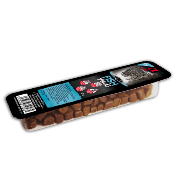 Ласощі для котів Alpha Spirit Snacks напіввологі беззернові кубики з риби 35 г