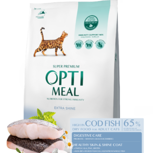 OPTIMEAL Повнораціонний сухий корм для дорослих котів з високим вмістом тріски
