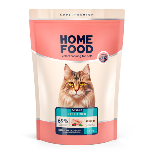 Home Food Сухий корм для стерилізованих/кастрованих дорослих котів Кролик та журавлина For sterilised/neutered