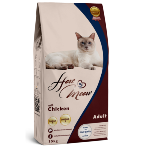 Повнораціонний корм для дорослих котів How Meow Adult Cat з куркою