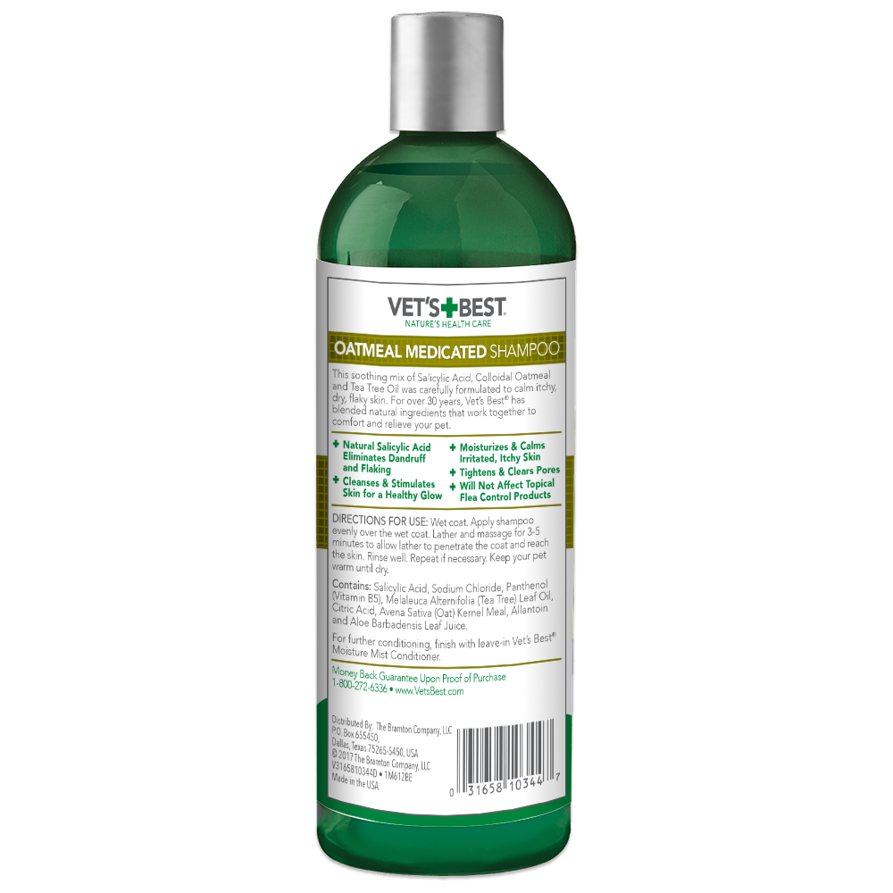 Шампунь Vet's Best Oatmeal Med Shampoo терапевтичний для собак 470 мл (vb10344) - Зображення 2