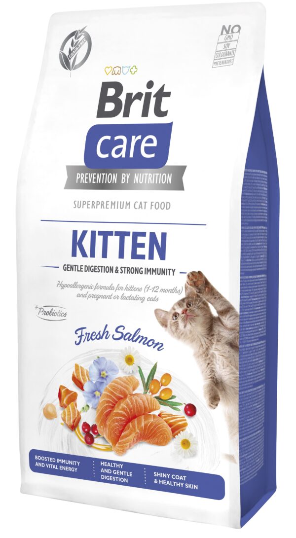 Brit Care Cat by Nutrition Kitten Gentle Digestion Strong Immunity для кошенят, з лососем, 7 кг