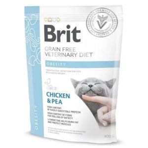 Сухий корм Brit GF VetDiet Cat Obesity для котів, при зайвій вазі та ожирінні, з куркою та горохом, 400 г