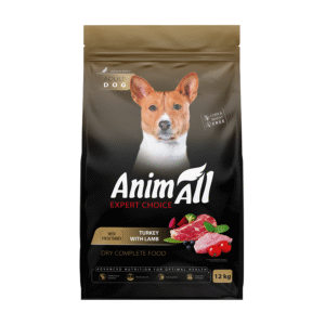 AnimAll Повнораціонний сухий корм для собак середніх порід зі свіжою індичкою та ягням