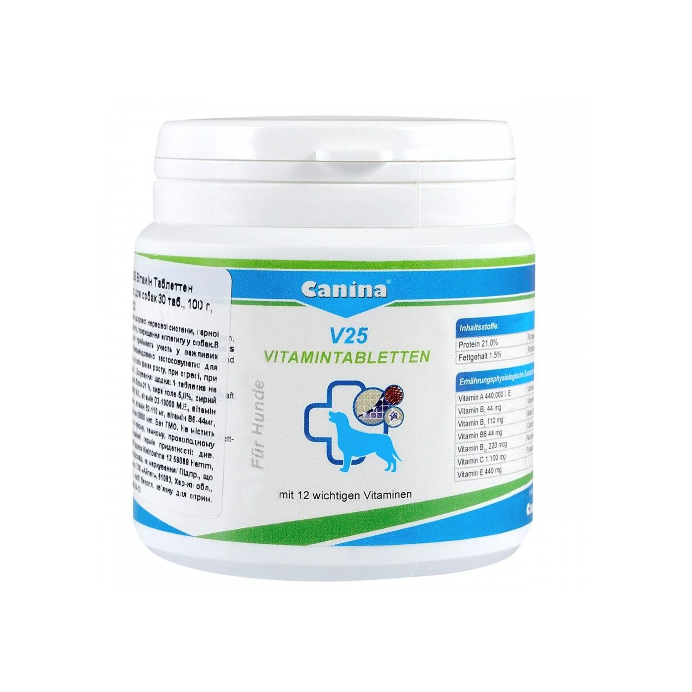 Canina (Каніна) V25 Vitamintabletten Вітамінний комплекс для цуценят, вагітних і лактуючих самок. 100 г 30 табл. 60 табл.