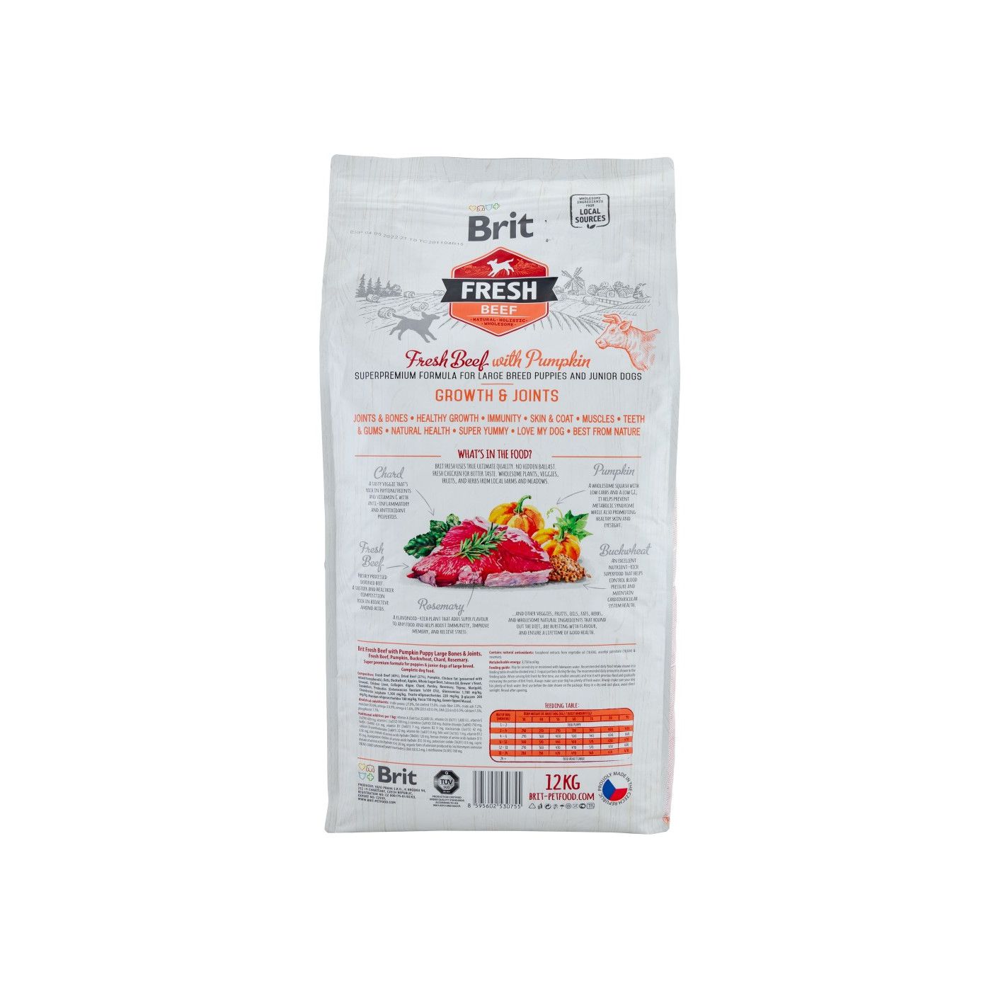 Корм сухий Brit Fresh Beef/Pumpkin Puppy Large для цуценят та молодих собак великих порід з яловичиною та гарбузом - Зображення 3